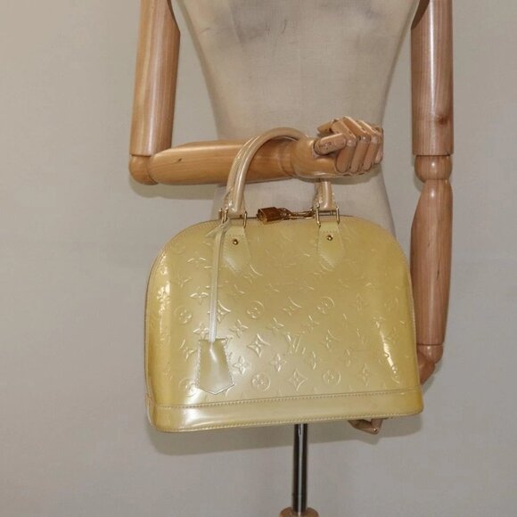 LOUIS VUITTON Monogram Vernis Alma PM Hand Bag Broncorail M91445 LV Auth bs25326 - Picture 14 of 16